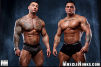 big naked cocks ripped bodybuilders caleb del gatto jackson gunn naked wrestling jack off their dicks together muscle challenge from hunks pic