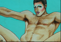 vintage gay porn Pictures docs randyrgb orig artist paints vintage gay porn stars drag face strange turn off