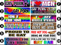 you Picture gay porn Pics gay porn bumperstickers interior itm funny gag bumper stickers choose any